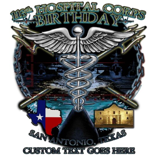 113th Hospital Corps Birthday San Antonio Texas Navy Veteran 3-18 Inch Custom Decal Sticker