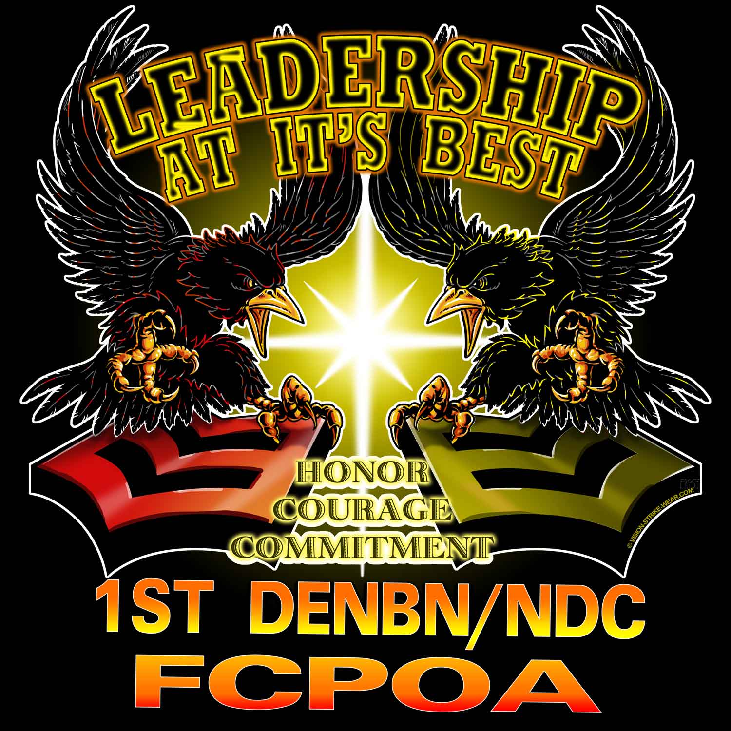 1st DENBN/NDC FCPOA Navy Veteran 3-18 Inch Custom Decal Sticker Blac