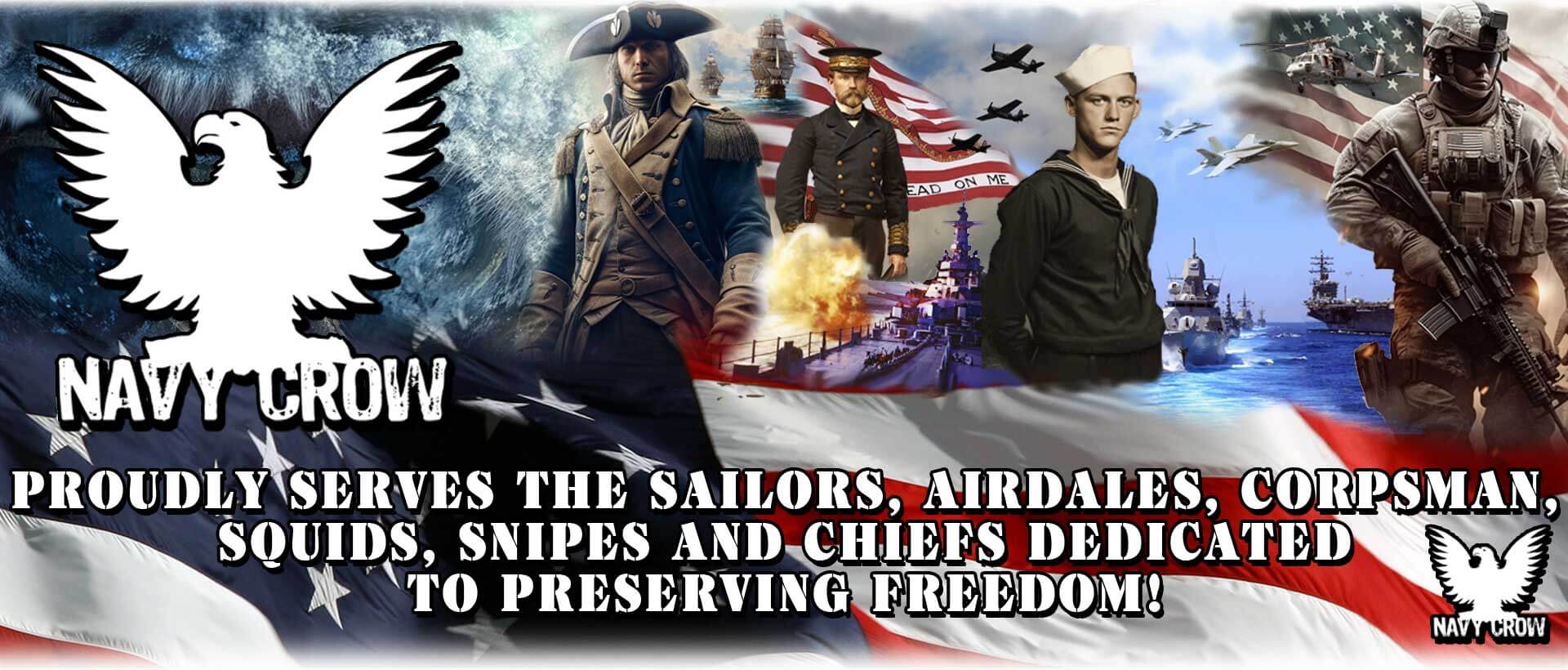 Patriotic Navy Crow Header