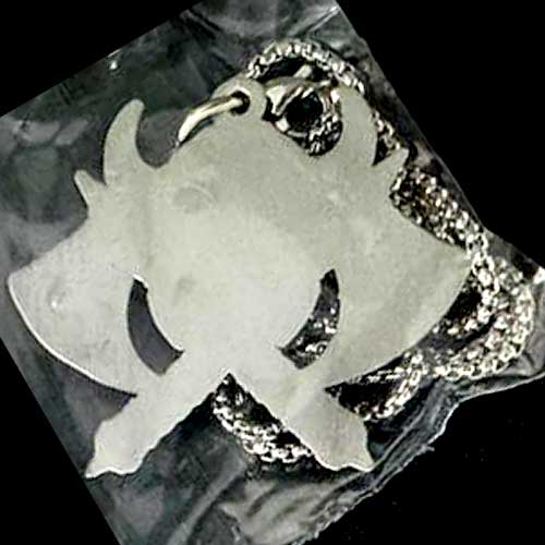 Viking Skull and Double Celtic Hatchets Gold and Sterling Silver Necklace Jewelry with Chain