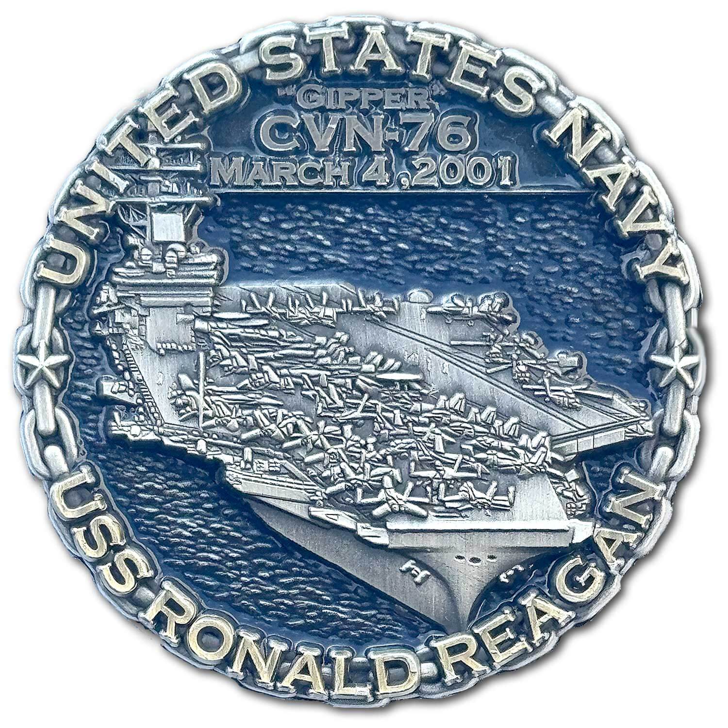 USS Ronald Reagan CVN-76 US Navy Aircraft Carrier Collectible Challenge Coin