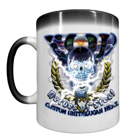 EOD Explosive Ordnance Disposal Nerves of Steel Navy Veteran Heat-Activated 15 oz Ceramic Custom Coffee Mug