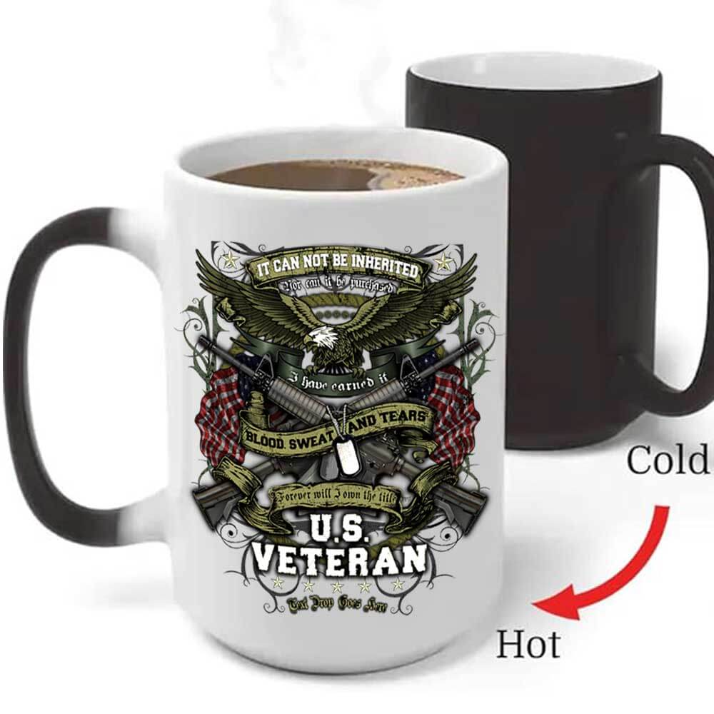 United States Veteran Heat-Activated 15 oz Ceramic Custom Coffee Mug