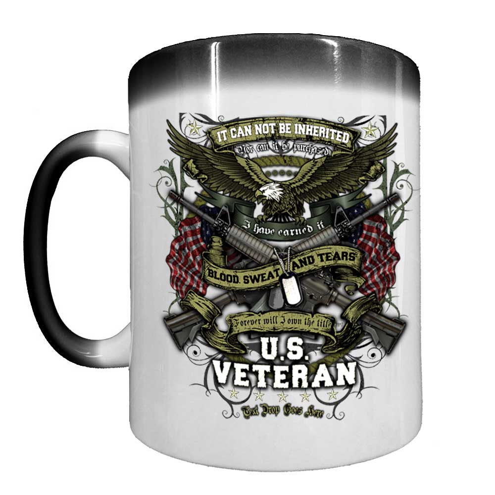 United States Veteran Heat-Activated 15 oz Ceramic Custom Coffee Mug