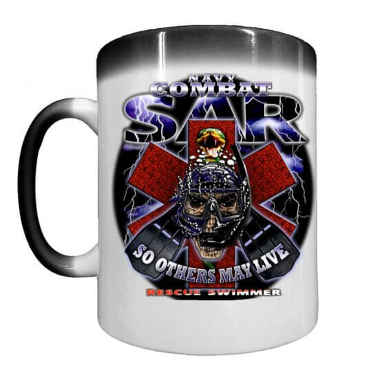 Combat SAR So Others May Live Navy Veteran Heat-Activated 15 oz Ceramic Custom Coffee Mug