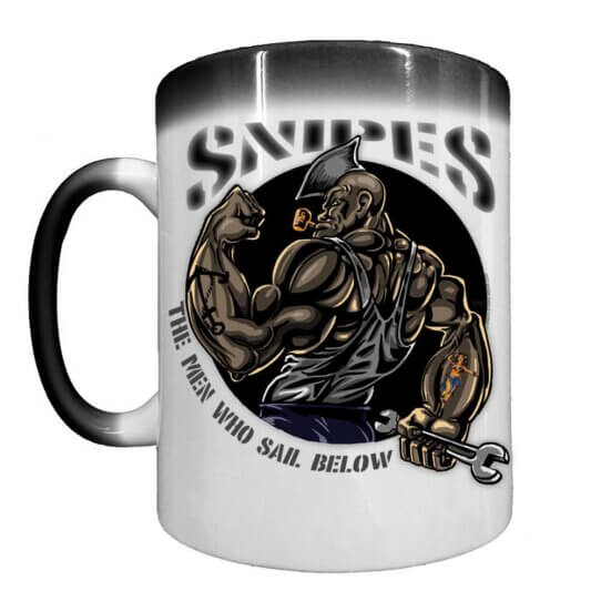 Snipes The Men Who Sail Below Navy Veteran Heat-Activated 15 oz Ceramic Custom Coffee Mug