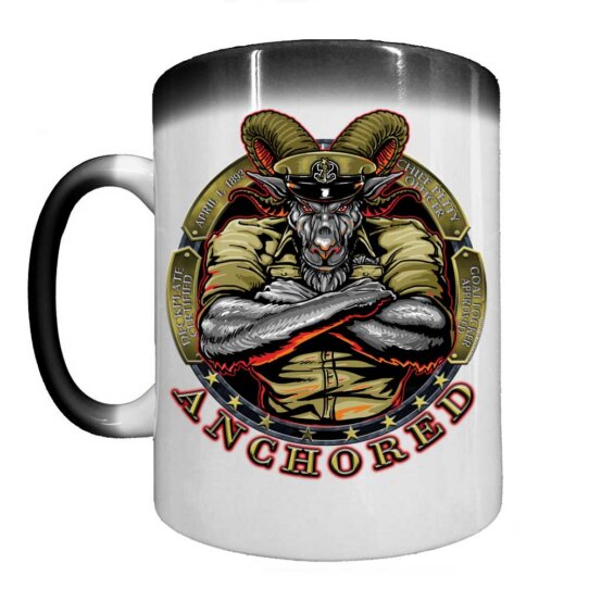 Navy Senior Chiefs Anchored Veteran Heat Activated 15 oz Ceramic Custom Coffee Mug