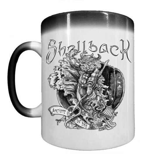 Shellback King Neptune Navy Veteran Heat Activated 15 oz Ceramic Custom Coffee Mug