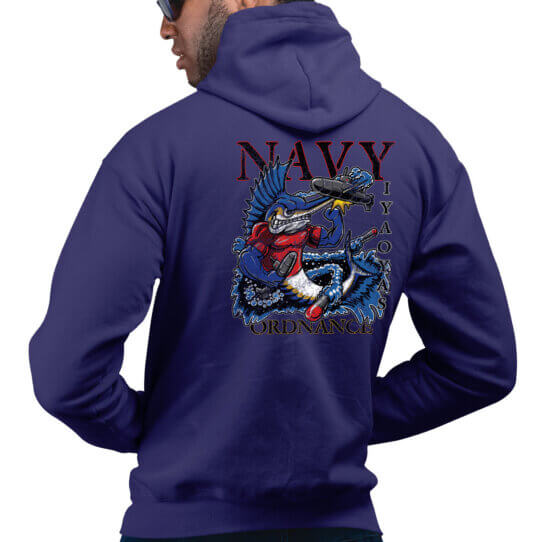 IYAOYAS Aviation Ordnance Sailfish Subhunter US Navy Veteran Hoodie