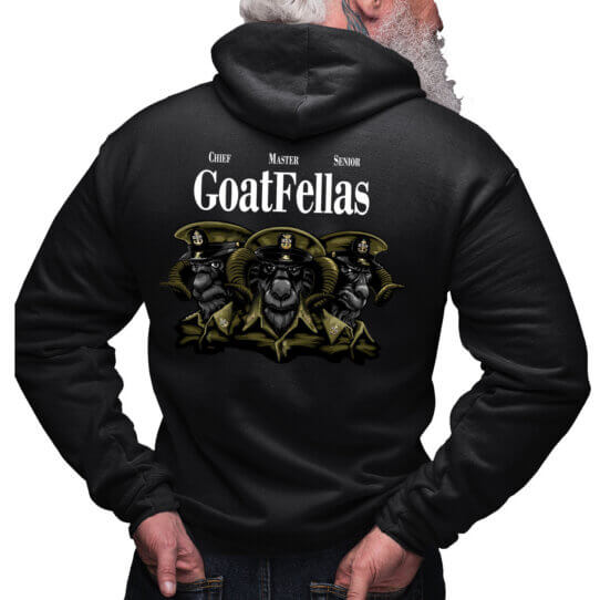 Goatfellas Navy Chiefs Senior and Master US Navy Veteran Custom Hoodie