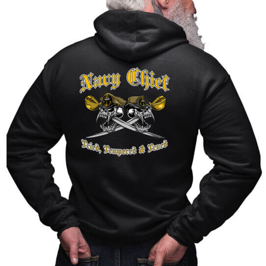 Navy Chiefs Tried Tempered and Trued US Navy Veteran Custom Hoodie