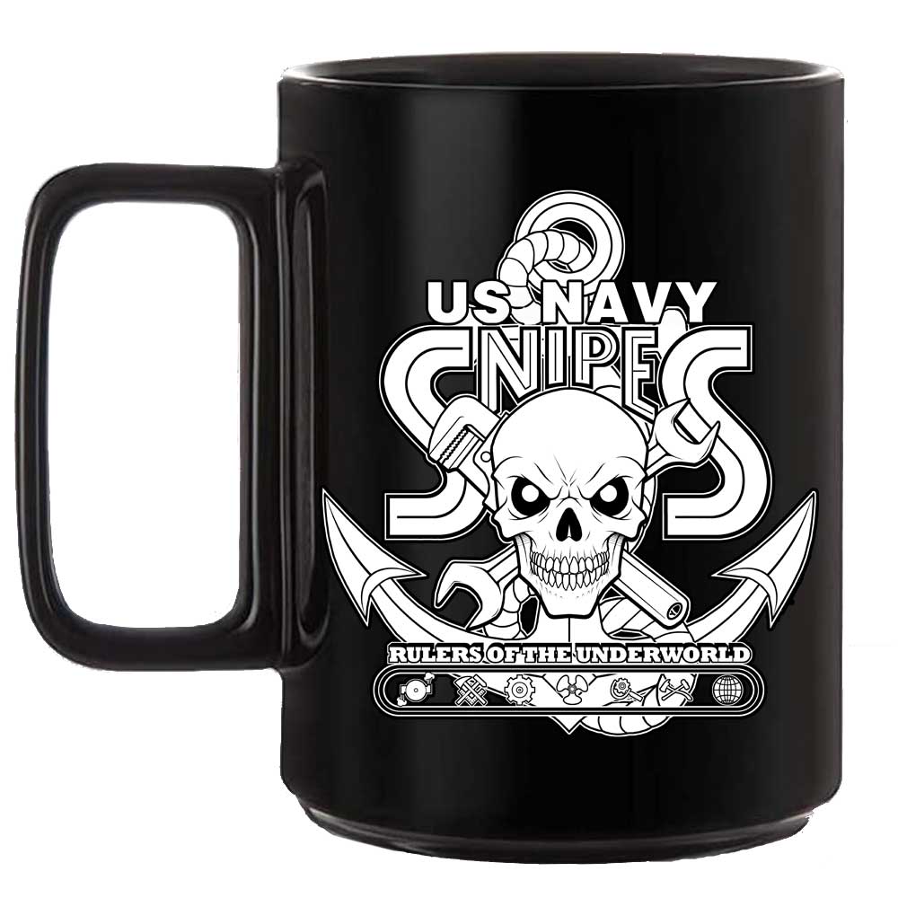 Snipes Rulers of the Underworld Navy Veteran 15 Ounce Black or White Custom Coffee Mug