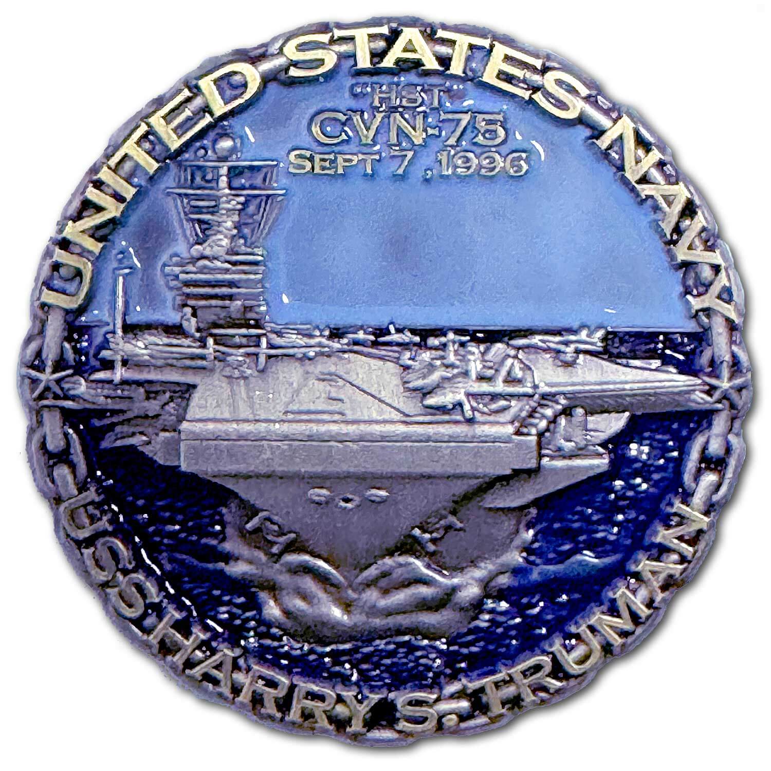 USS Harry S. Truman CVN-75 US Navy Aircraft Carrier Collectible Challenge Coin