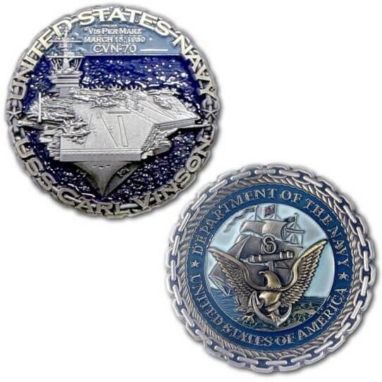 USS Carl Vinson CVN-70 Navy Aircraft Carrier Collectible Challenge Coin