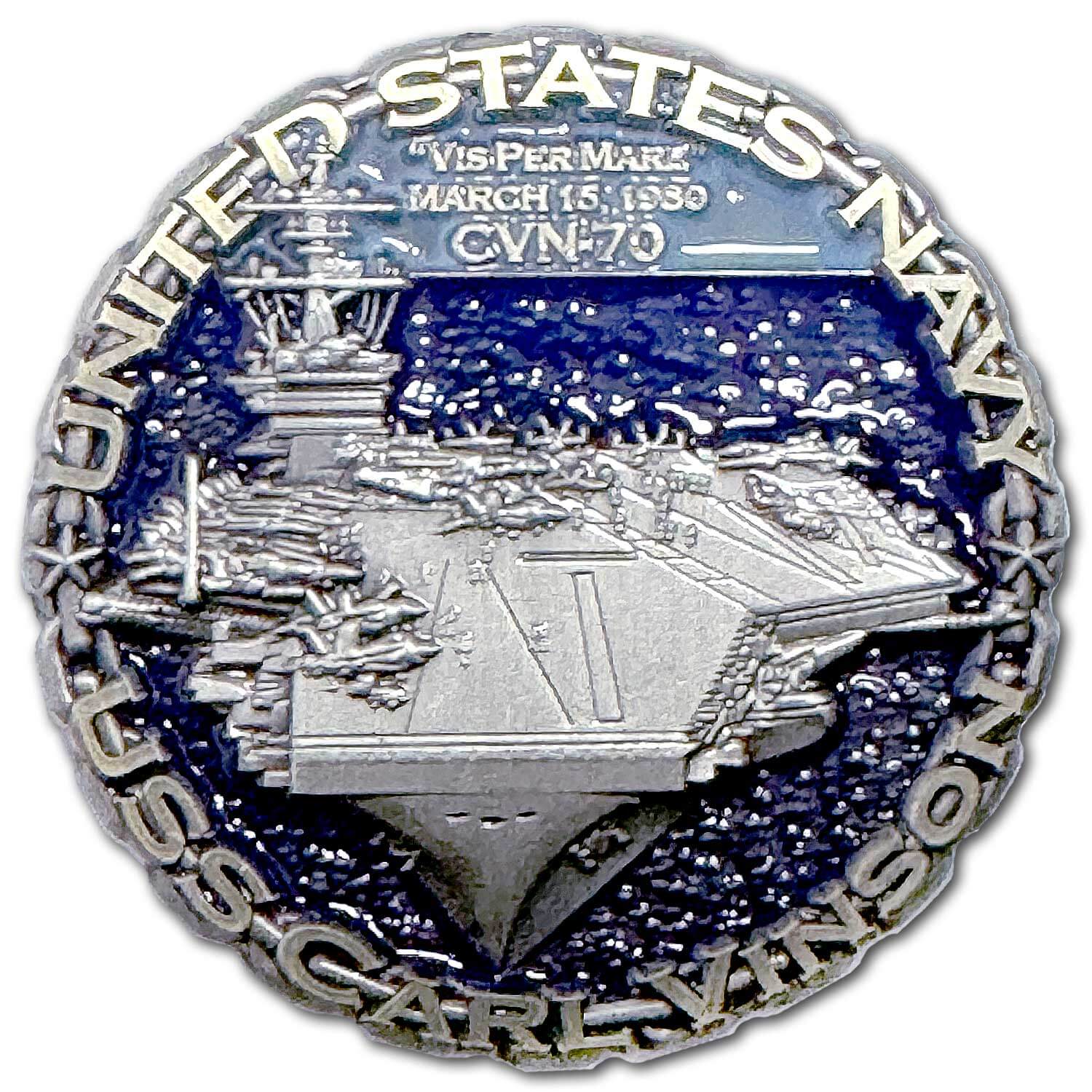 USS Carl Vinson CVN-70 Navy Aircraft Carrier Collectible Challenge Coin