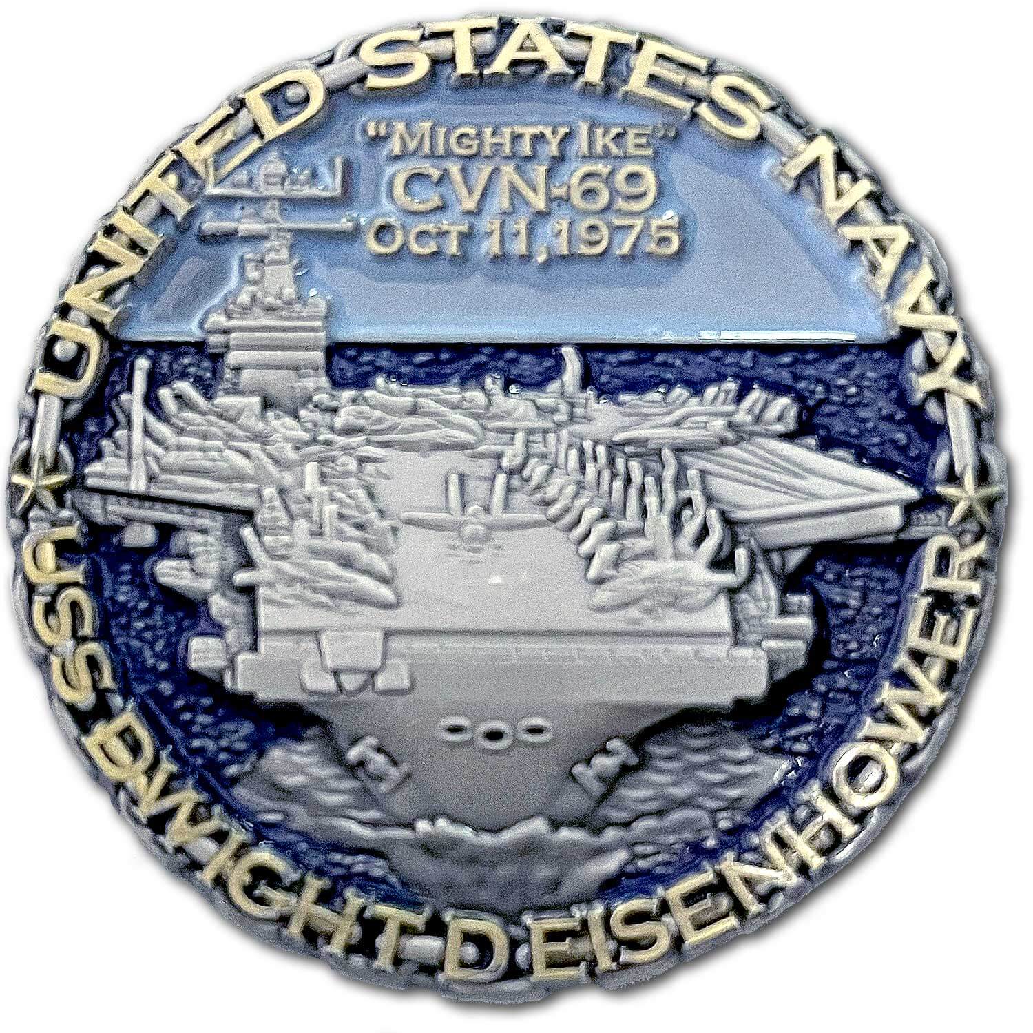USS Dwight D. Eisenhower CVN-69 US Navy Aircraft Carrier Collectible Challenge Coin