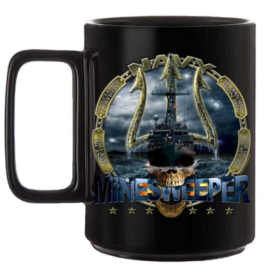 Navy Minesweeper Veteran 15oz Black or White Custom Coffee Mug