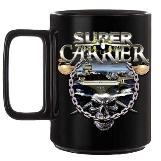 Navy Aircraft Super Carrier Veteran 15oz Black or White Custom Coffee Mug
