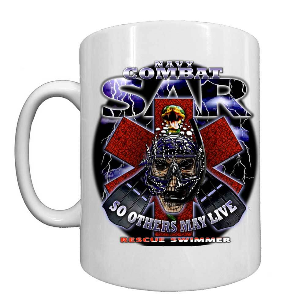 Navy Combat SAR So Others May Live Rescue Swimmer Veteran 15oz Black or White Custom Coffee Mug