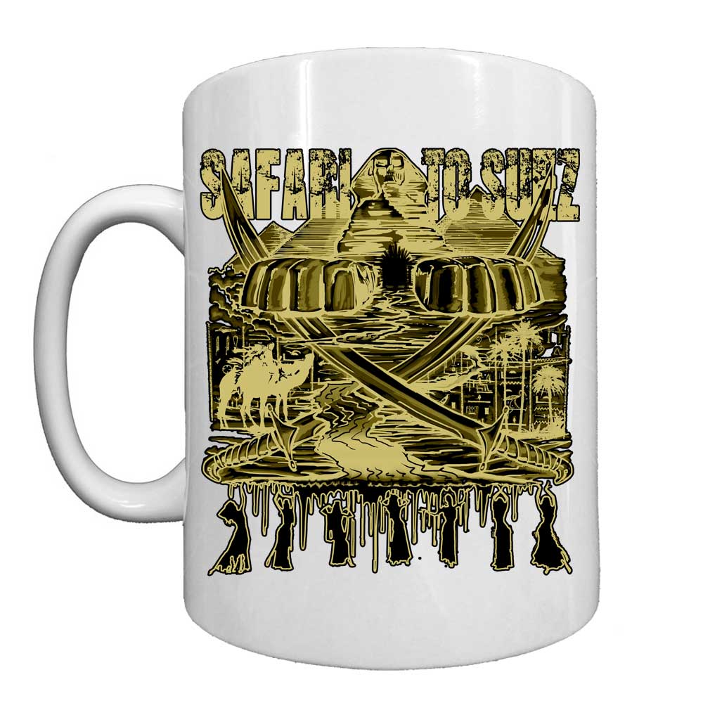 Safari To Suez Navy Veteran Black or White 15 oz Custom Coffee Mug