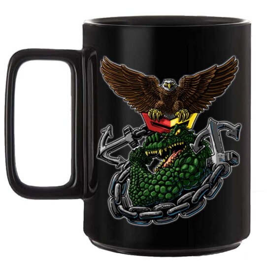 Gator Navy 2nd Class Petty Officer Navy Veteran Black or White 15 oz Custom Coffee Mug