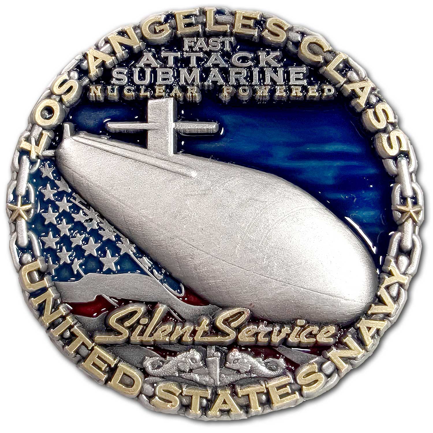 Los Angeles Class Fast Attack Nuclear Submarine US Navy Collectible Challenge Coin