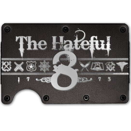 Hateful 8 original Rates Laser Engraved Metal-Plate Cardholder Navy Men’s Wallet