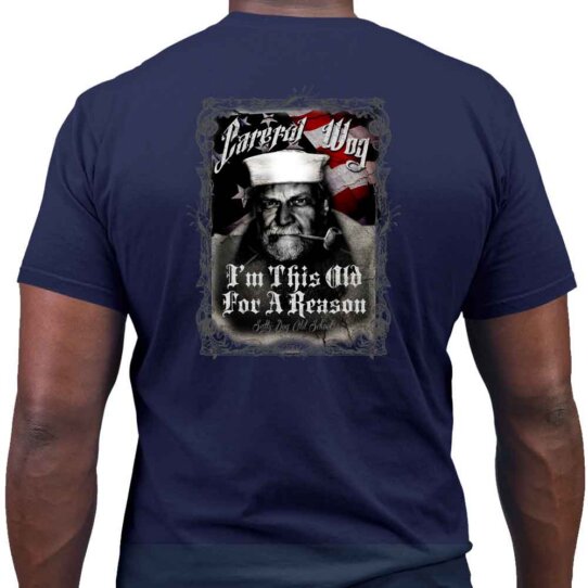 Careful Wog I'm This Old For A Reason Salty Dog Old School Navy Veteran Custom Men's Shirt