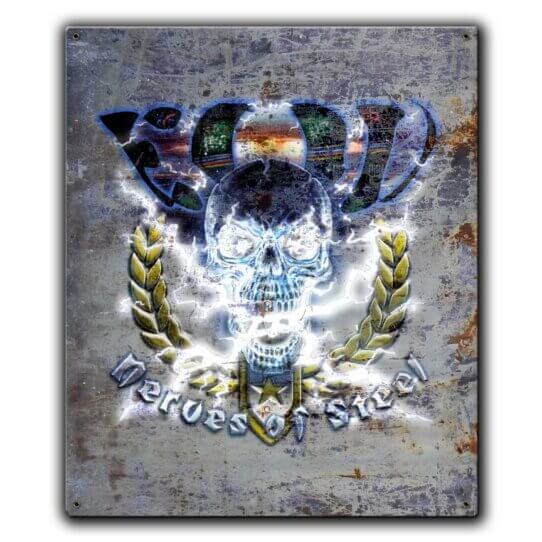 EOD Nerves Of Steel Veteran Navy Custom 12 x 15 Inch Vintage Sign