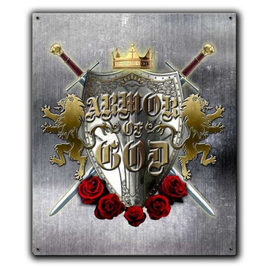 Armor Of God Ephesians 6:10–18 Navy Veteran Custom 12 x 15 Inch Vintage Sign