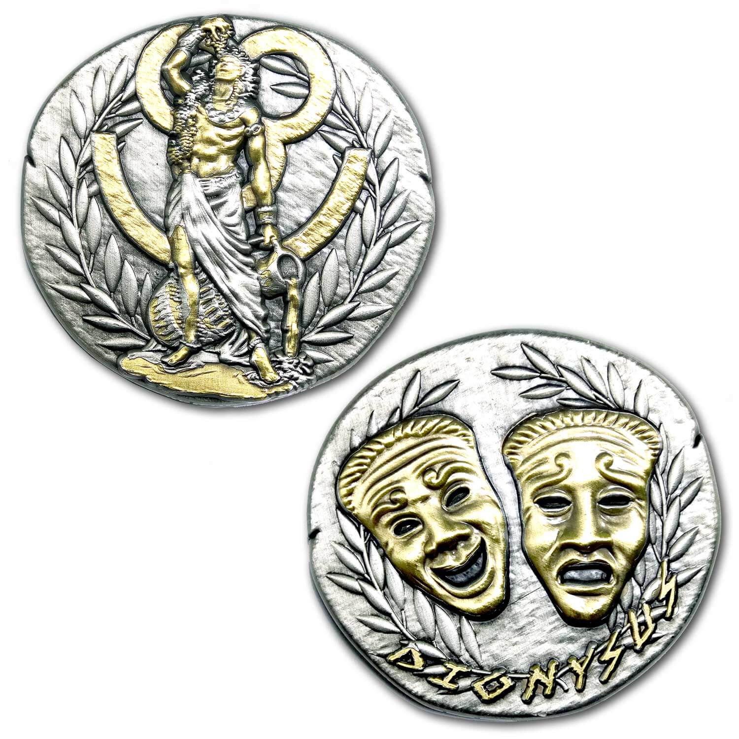 Dionysus Greek god of Wine, winemaking, Orchards, Vegetation, Festivity, Theater, and Religious ecstasy Ancient Collectible Coin