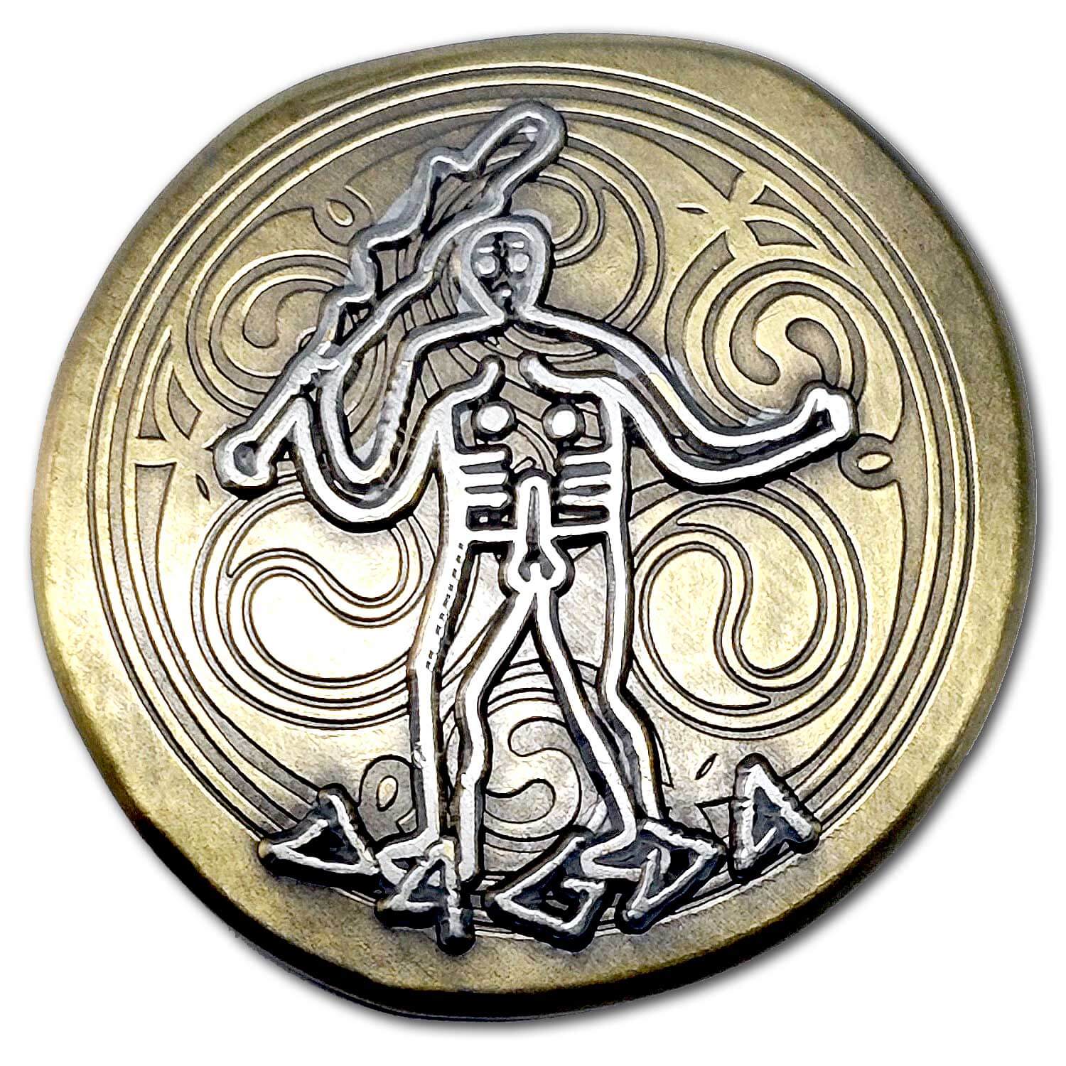 Dagda Celtic Chief God of the Tuatha Dé Danann The Good God Ancient Rainbow Cup Collectible Coin