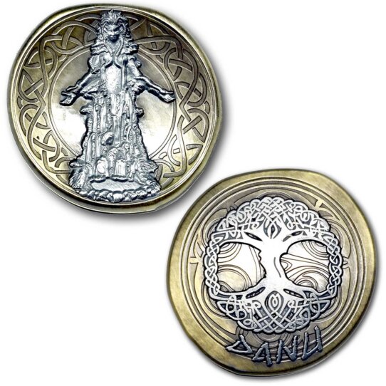 Danu Celtic Mother Goddess of Nature of the Tuatha Dé Danann Ancient Rainbow Cup Collectible Coin